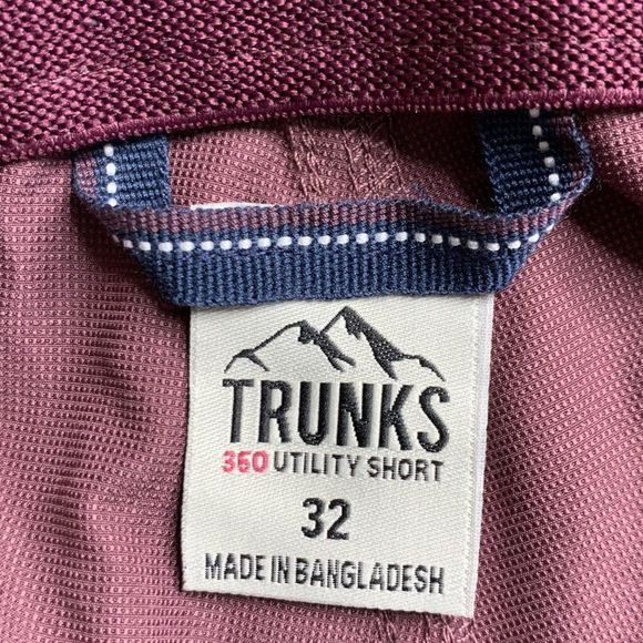 Mens Tech Shorts Stretch Shorts Purple Trunks Brand Zip pocket Size 32 2794 - Picture 6 of 7